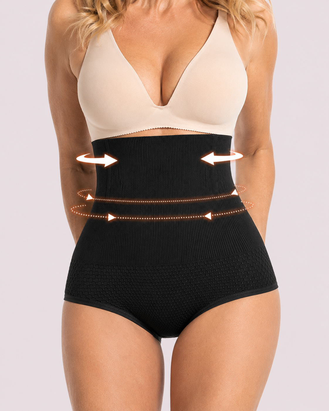 Waist-Slimming High-Rise Ribbed Butt-Lift Shaping Panties
