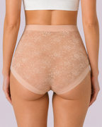 Tummy-Smoothing High-Waist Breathable Lace Briefs