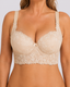 Push-Up Padded Floral Lace Longline Bra