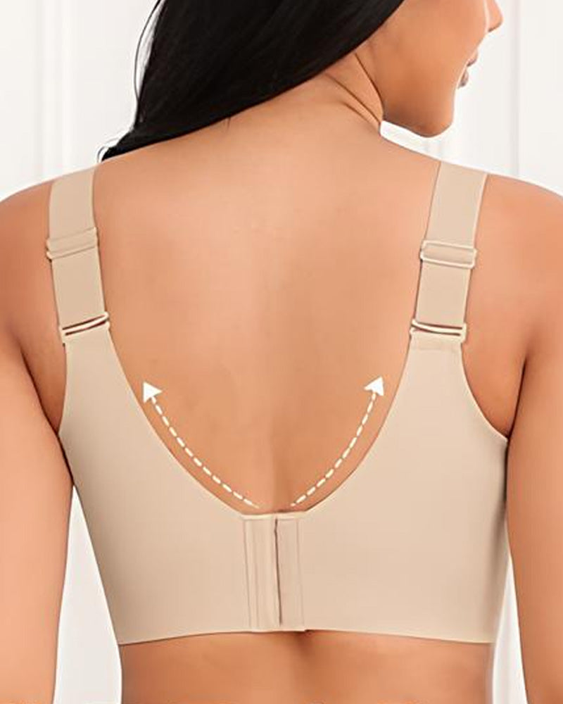 Wireless Lift Wide-Strap Seamless Jelly Support Bra