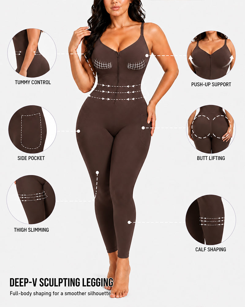 Front Zipper Tummy Control Easy-to-Wear Body Shaper