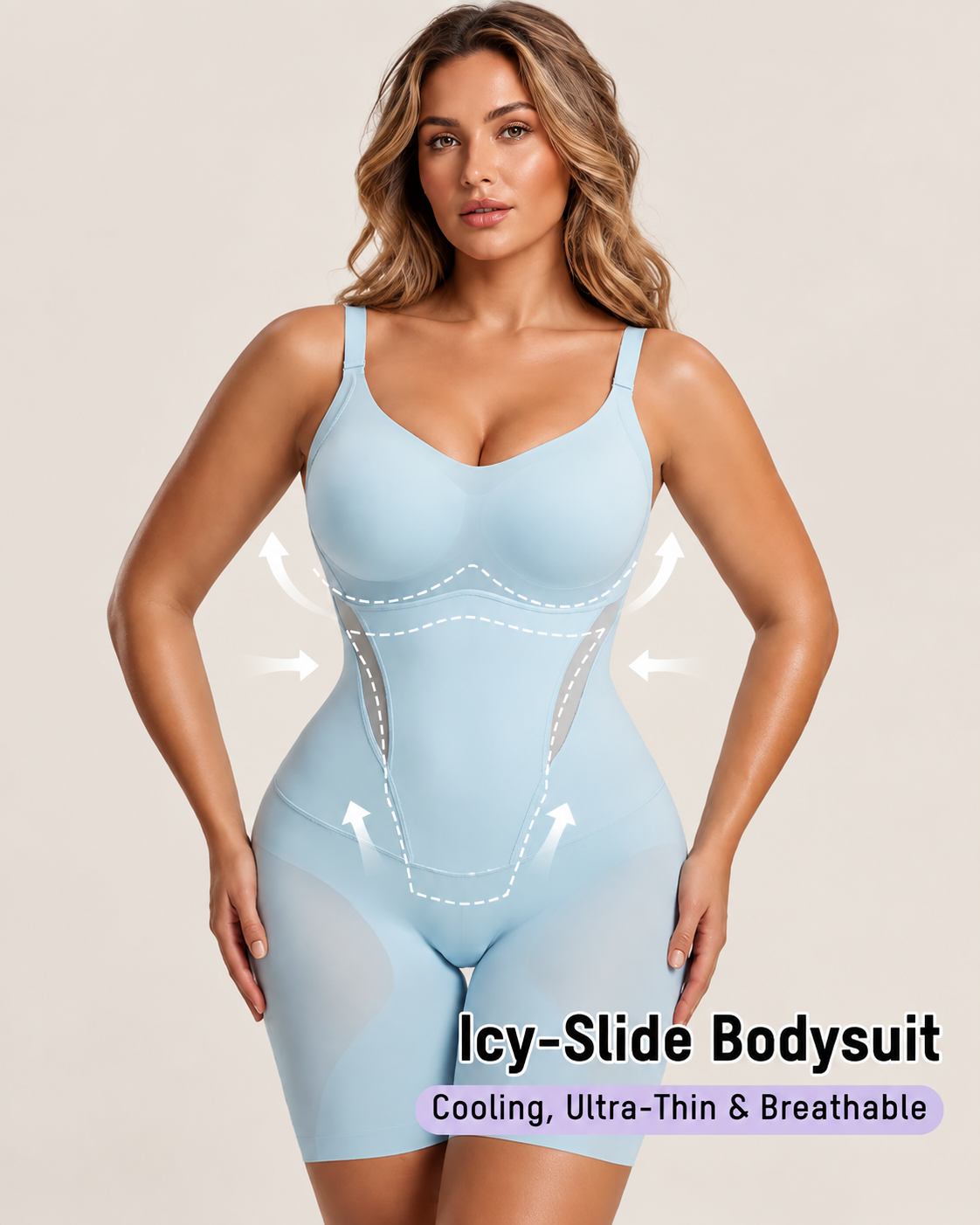 Easy On Seamless Mesh Shaping Bodysuit