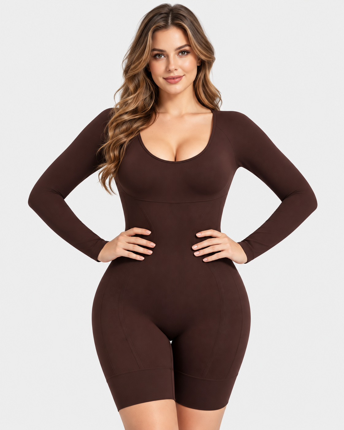 Long Sleeve Easy-Access Butt Lifting Bodyshaper