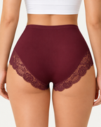 Floral Lace Trim Full Coverage Panties