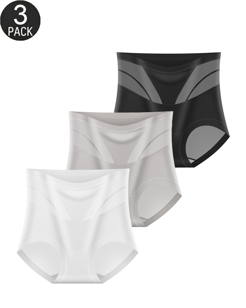 High-Waisted Tummy Control Mesh Shaping Panties