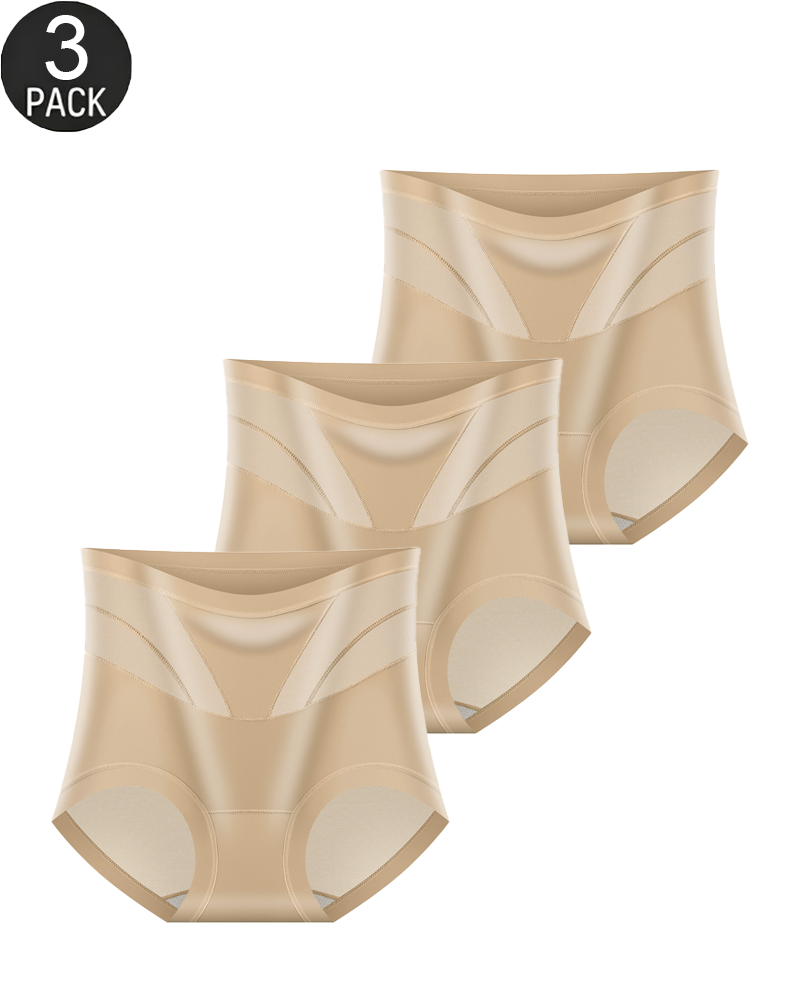 High-Waisted Tummy Control Mesh Shaping Panties