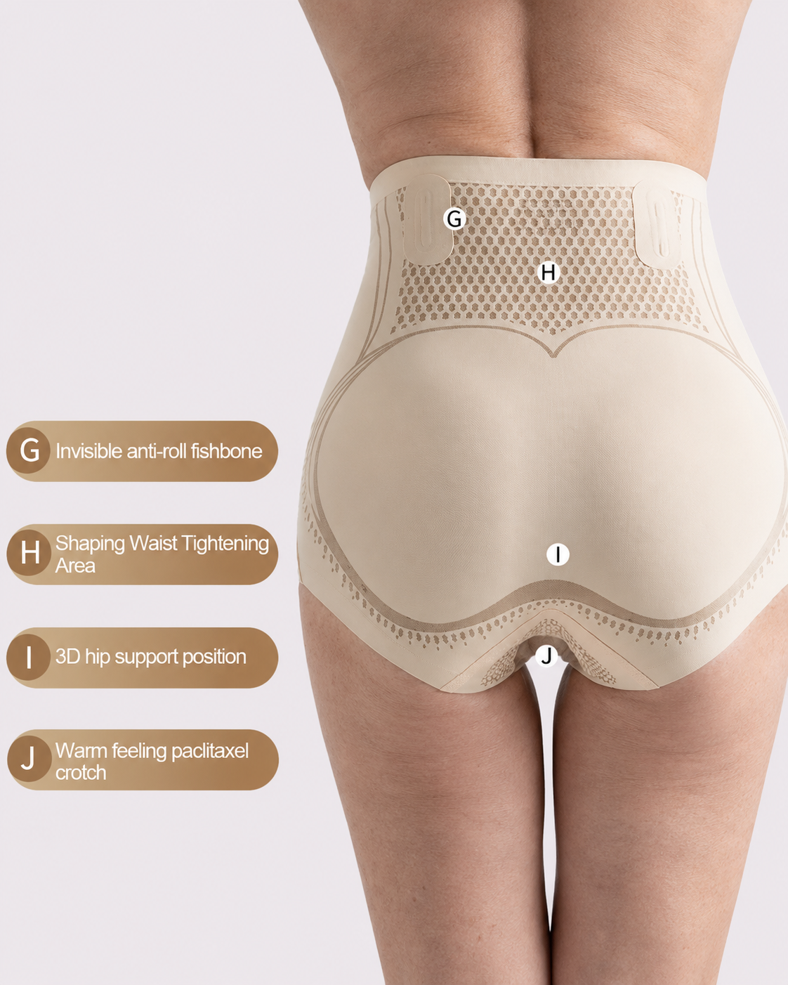 Breathable High-Waist Support Compression Briefs