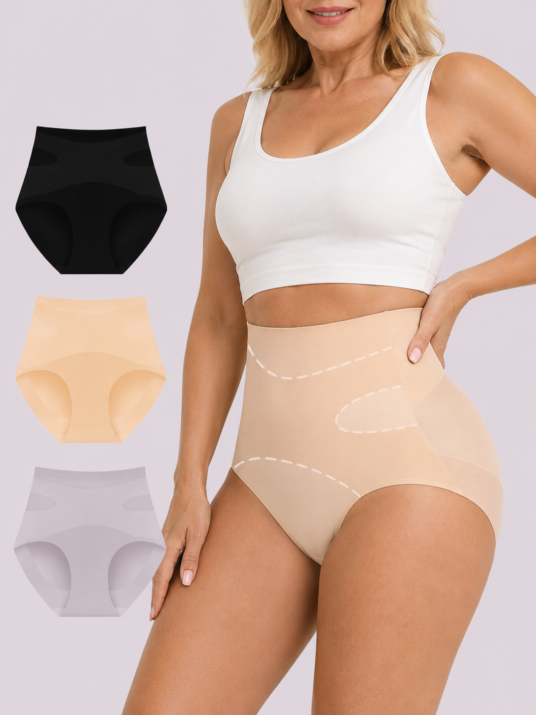 Butt-Lifting High-Rise Seamless Shaping Briefs