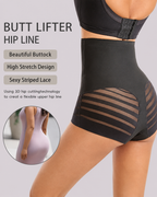 Waist-Sculpting High-Rise Mesh Butt-Lift Shaper Shorts