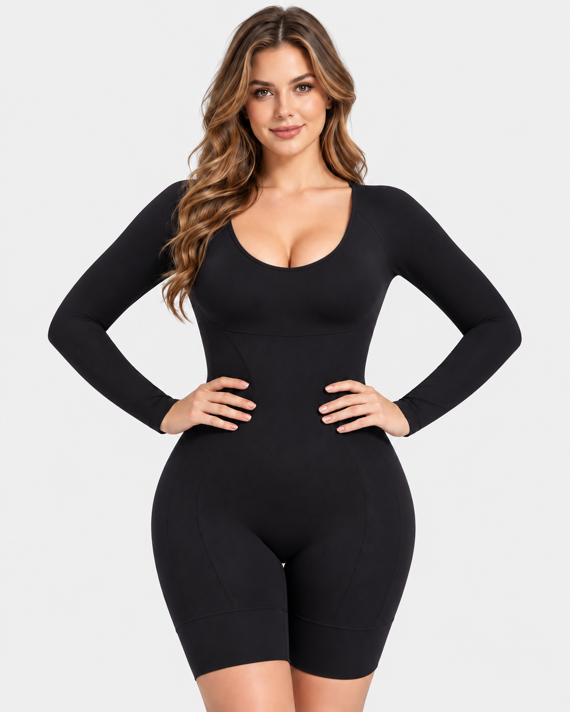 Long Sleeve Easy-Access Butt Lifting Bodyshaper
