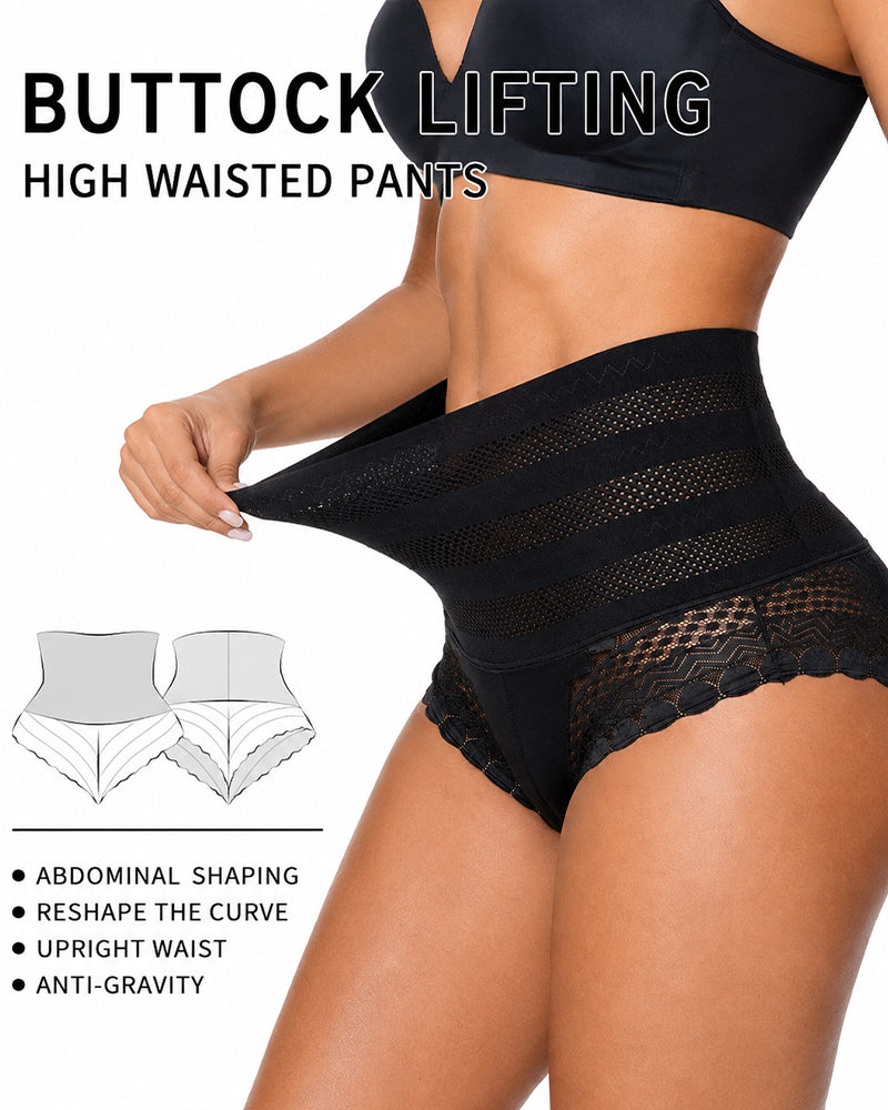 High Waist Breathable Mesh Shaping Panties