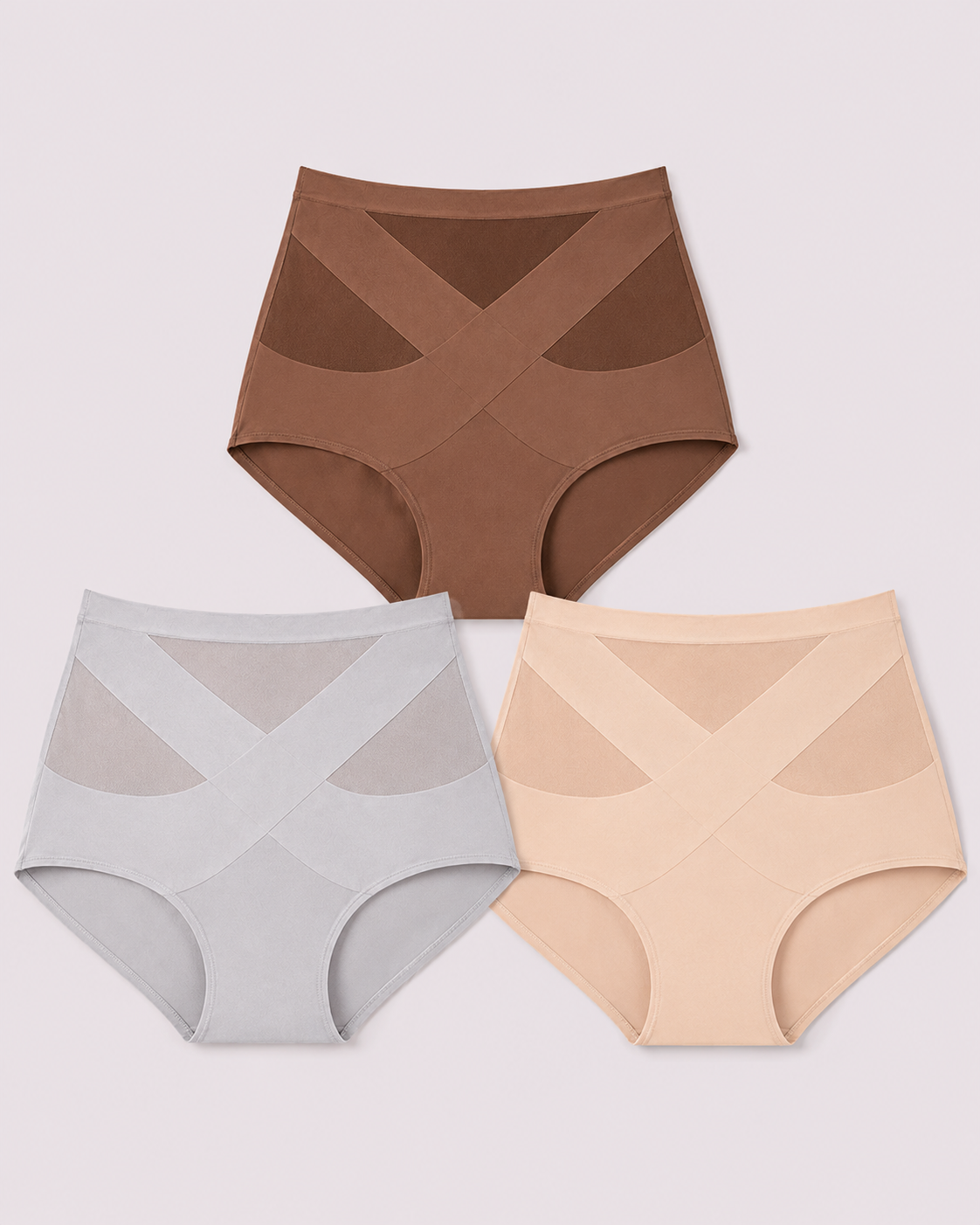 Tummy Control Cross-Compression Seamless Briefs