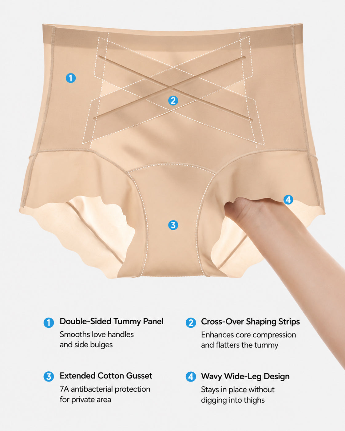 High Waist Tummy Control Seamless Shaping Panties
