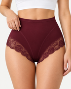 Floral Lace Trim Full Coverage Panties