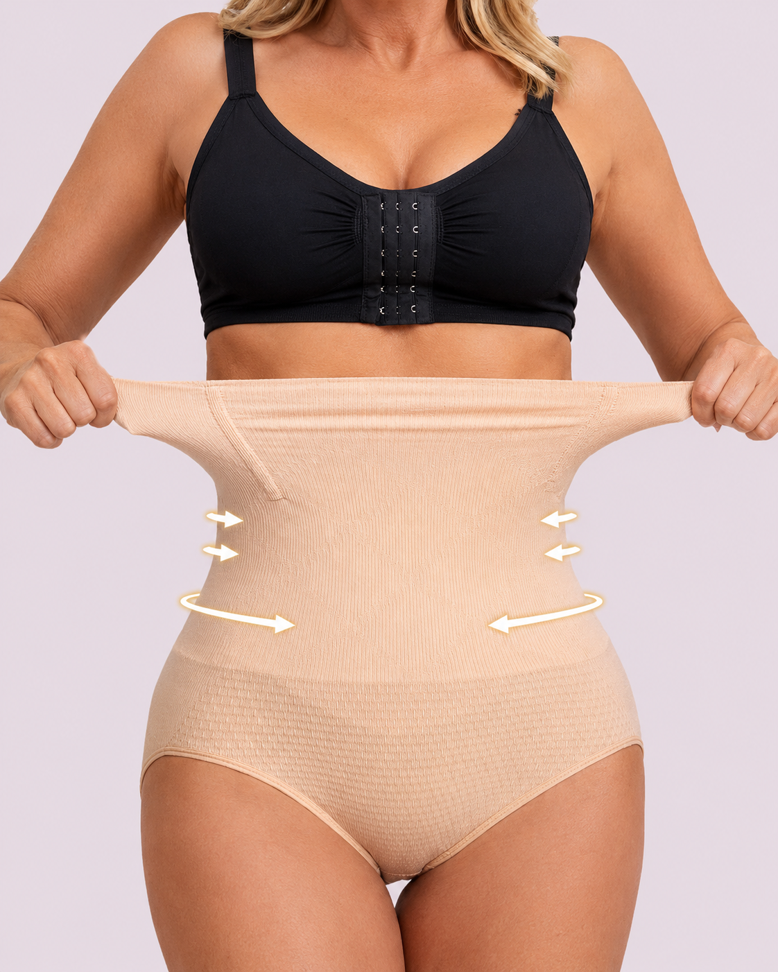 Waist-Slimming High-Rise Ribbed Butt-Lift Shaping Panties