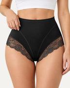 Floral Lace Trim Full Coverage Panties