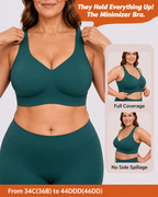 Wireless Lift Wide-Strap Seamless Jelly Support Bra
