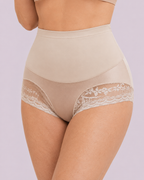 Tummy Control High-Waist Lace Panel Shaping Briefs