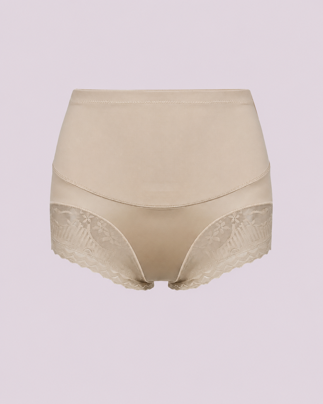 Tummy Control High-Waist Lace Panel Shaping Briefs