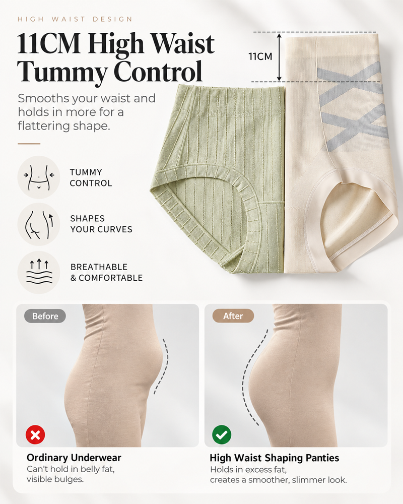 High-Waisted Tummy Control Shaping Panties