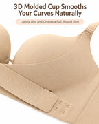 Seamless Cross Front Closure Push-Up Bra