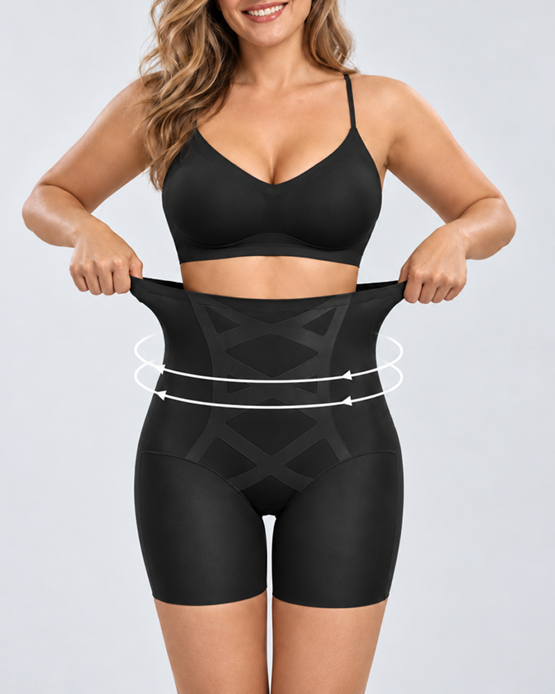 High-Waist Tummy Control Shaping Shorts