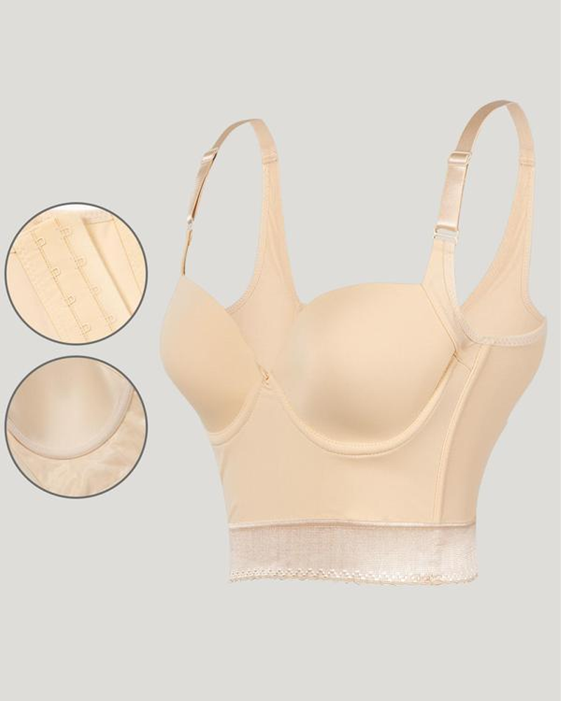 Push-Up Longline Underwire Support Bra
