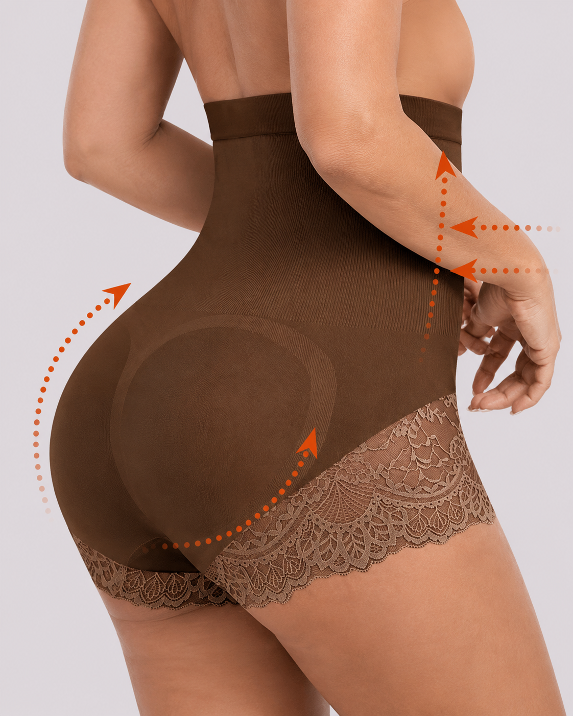High Waist Tummy Control Shapewear Underwear Seamless Elastic Lace Panties