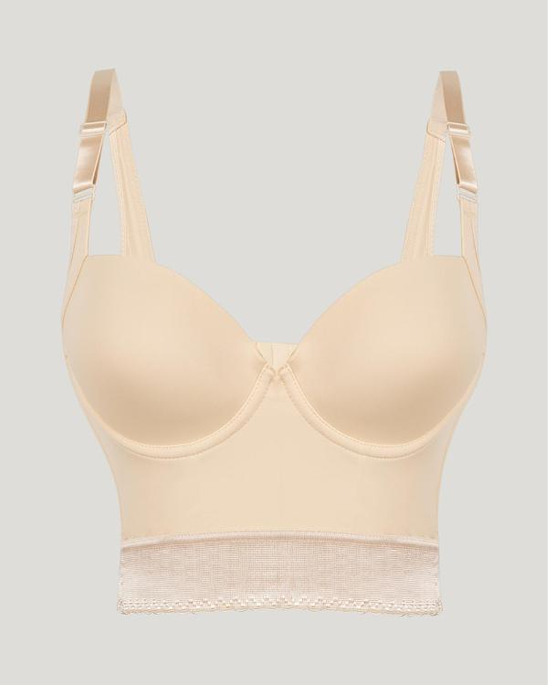 Push-Up Longline Underwire Support Bra