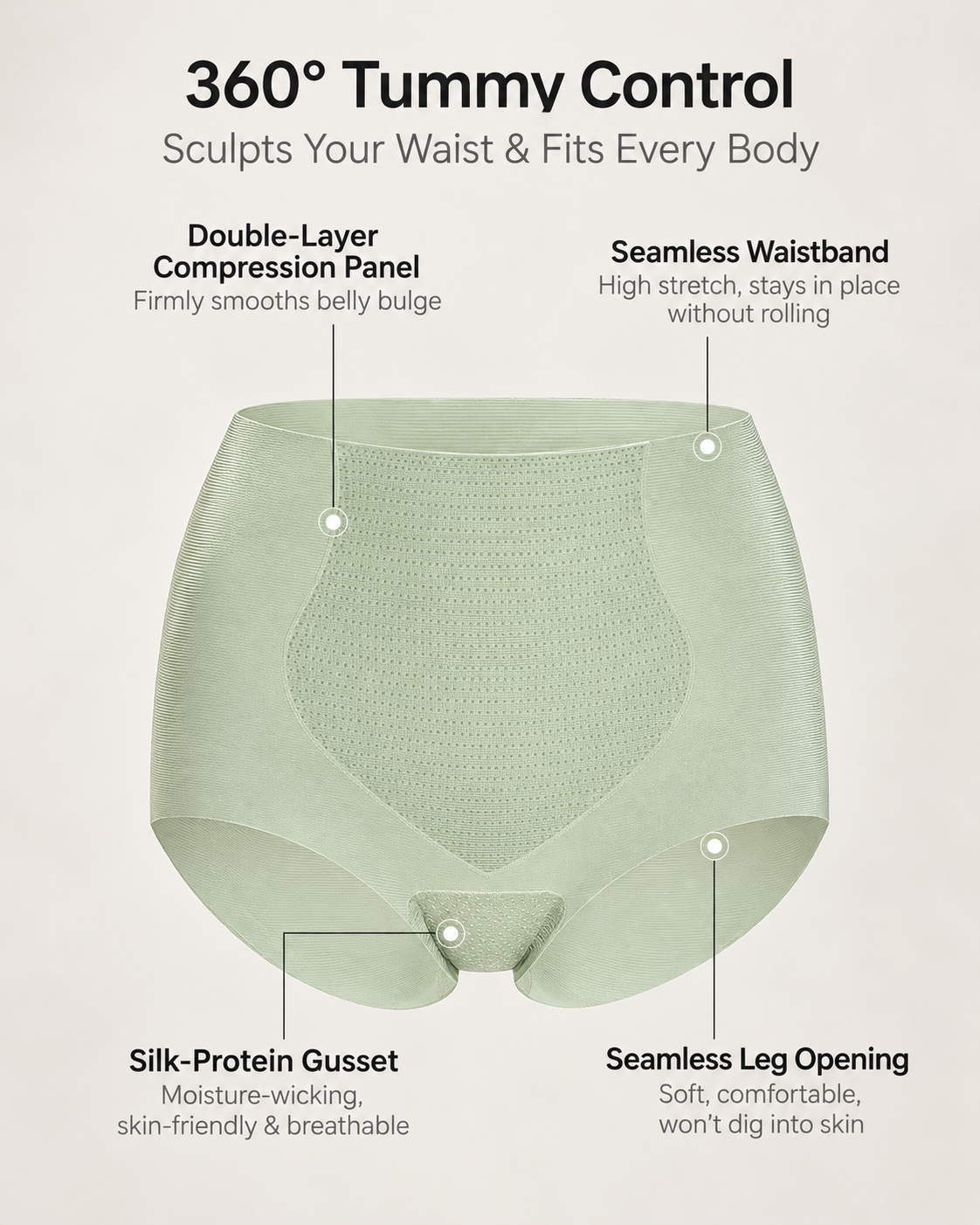 Ultra-Thin Seamless Breathable Comfort Panties