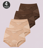 Tummy-Smoothing High-Waist Breathable Lace Briefs