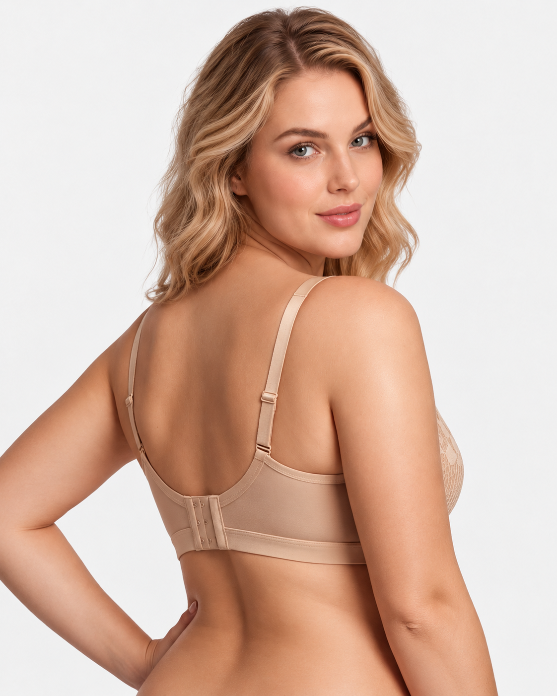 Floral Lace Plunge V-Neck Support Bra