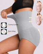 Waist-Slimming High-Rise Ribbed Butt-Lift Shaping Panties