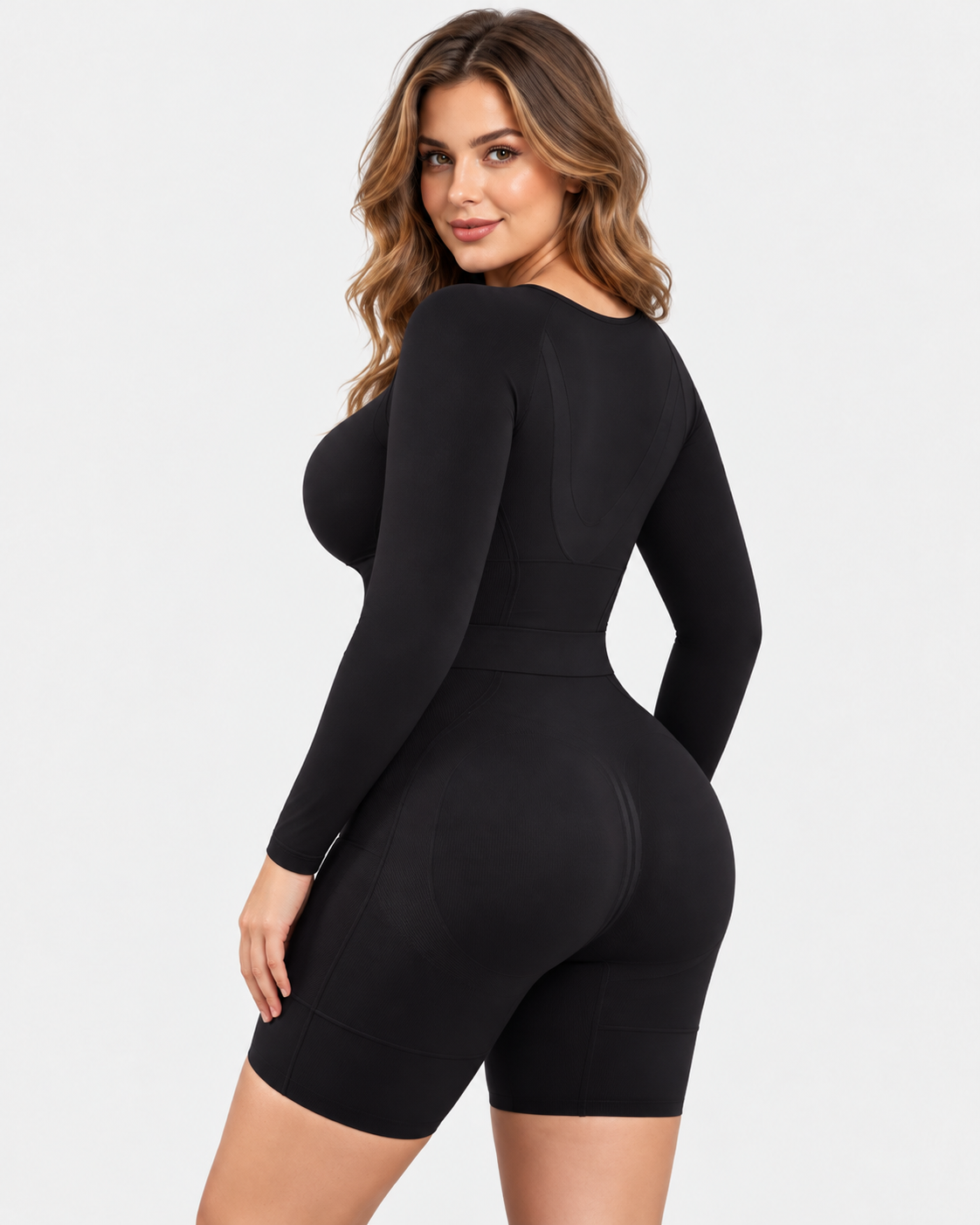 Long Sleeve Easy-Access Butt Lifting Bodyshaper