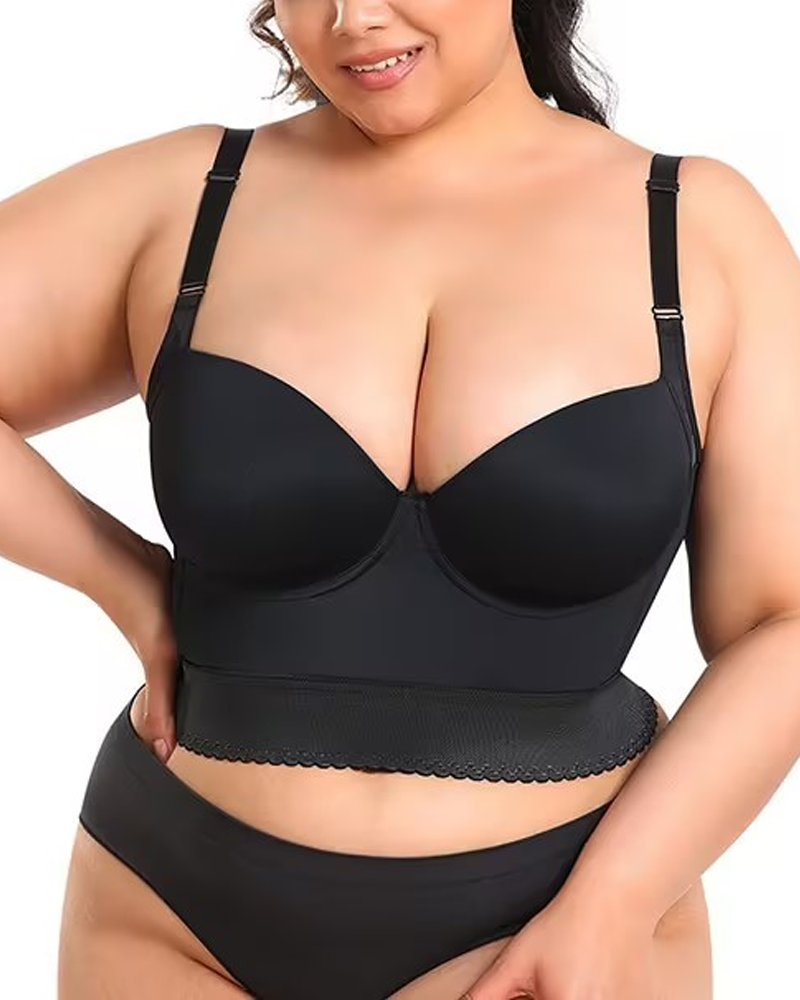 Push-Up Longline Underwire Support Bra