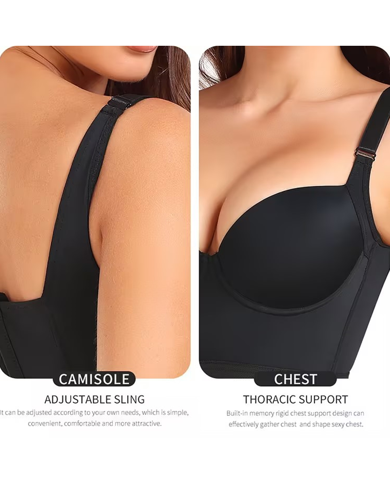 Push-Up Longline Underwire Support Bra