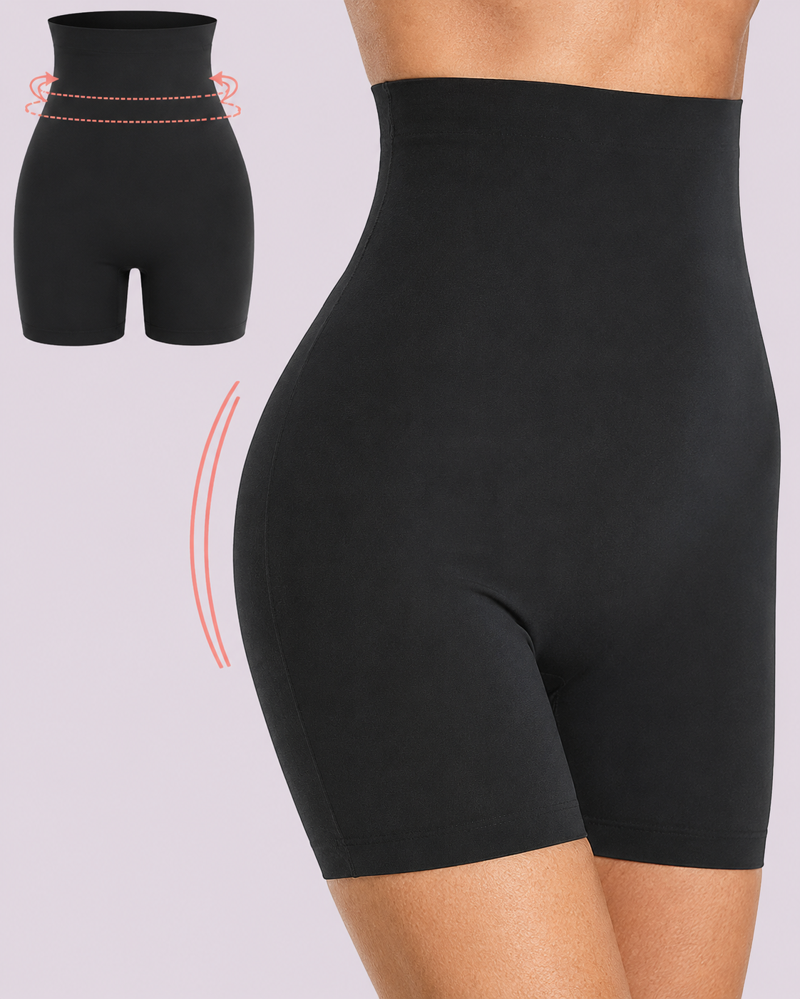 Butt-Lifting High-Waist Padded Thigh-Slimming Shaper Shorts