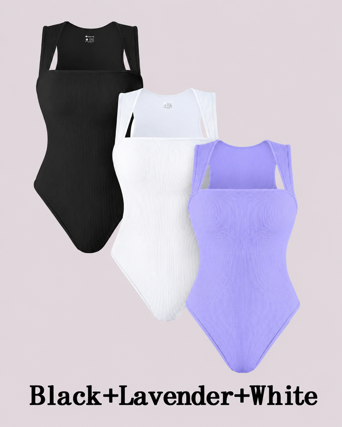 Flattering Slim-Fit & Ribbed Knit Square-Neck Bodysuit