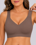 Wireless Lift Wide-Strap Seamless Jelly Support Bra