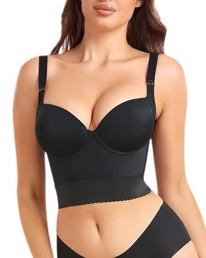 Push-Up Longline Underwire Support Bra