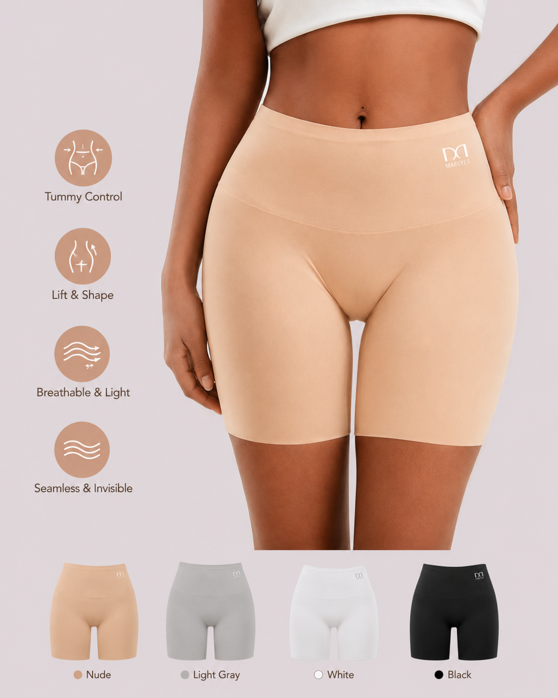 Tummy Control High Waist Seamless Shaping Shorts