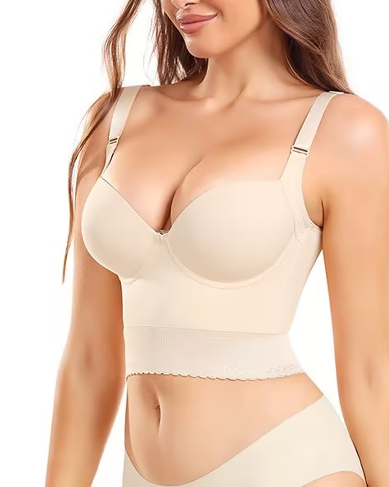 Push-Up Longline Underwire Support Bra