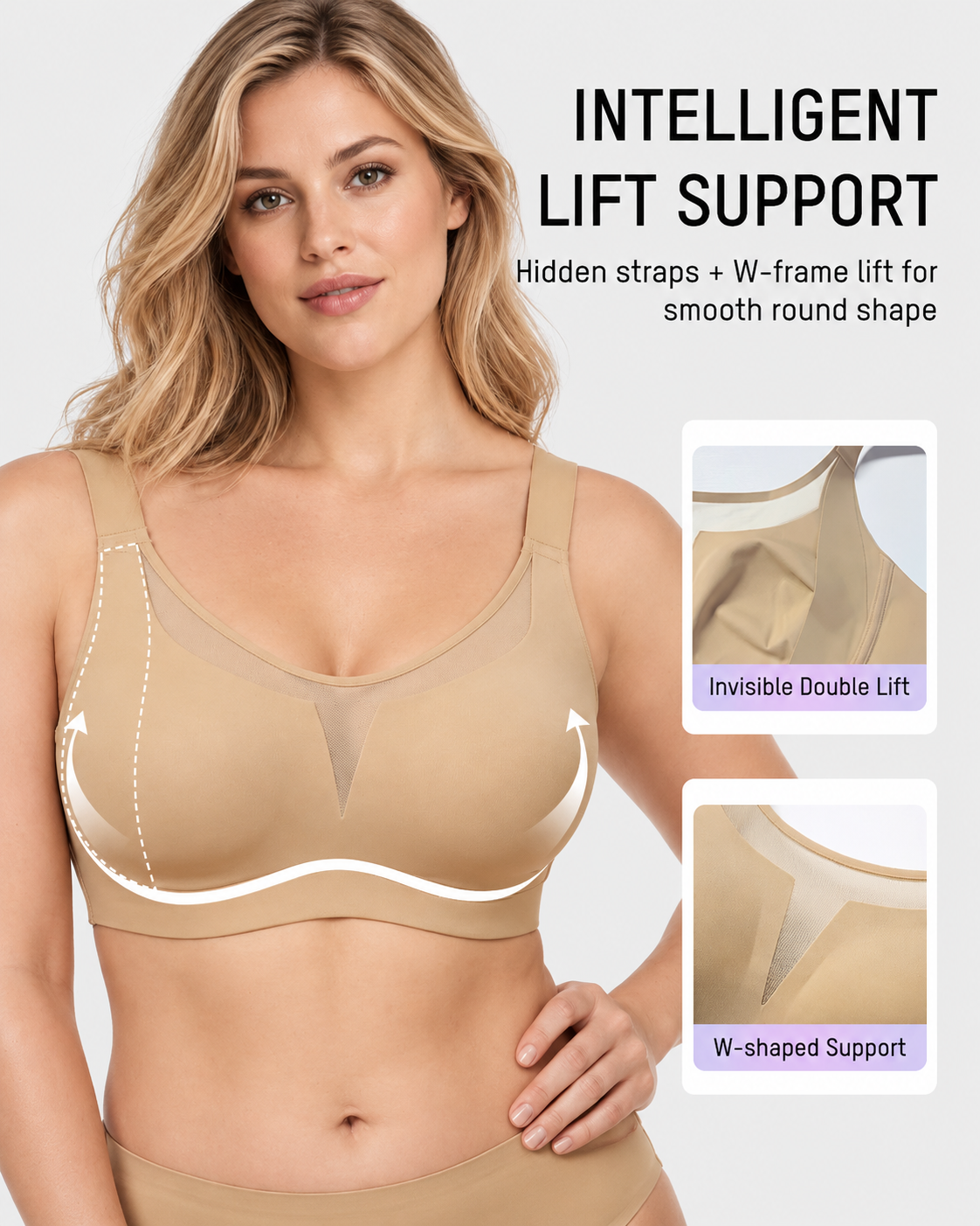 Wireless Lift Support Full Coverage Comfort Bra