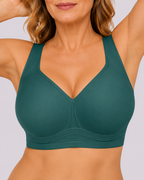Wireless Lift Wide-Strap Seamless Jelly Support Bra