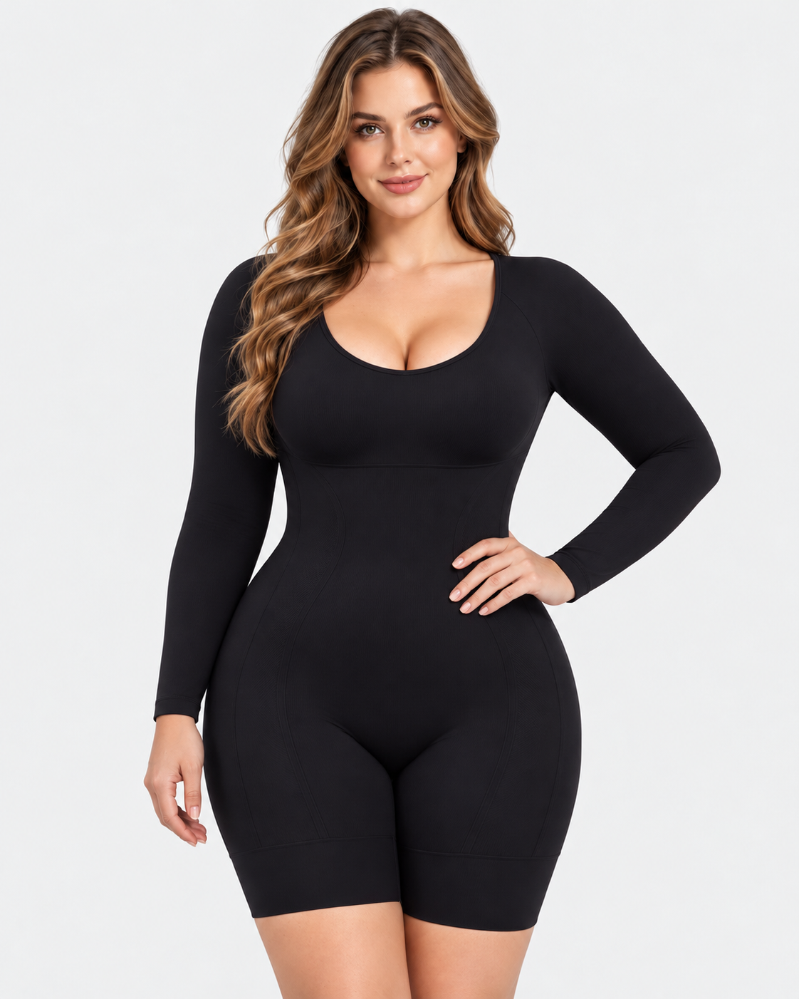 Long Sleeve Easy-Access Butt Lifting Bodyshaper