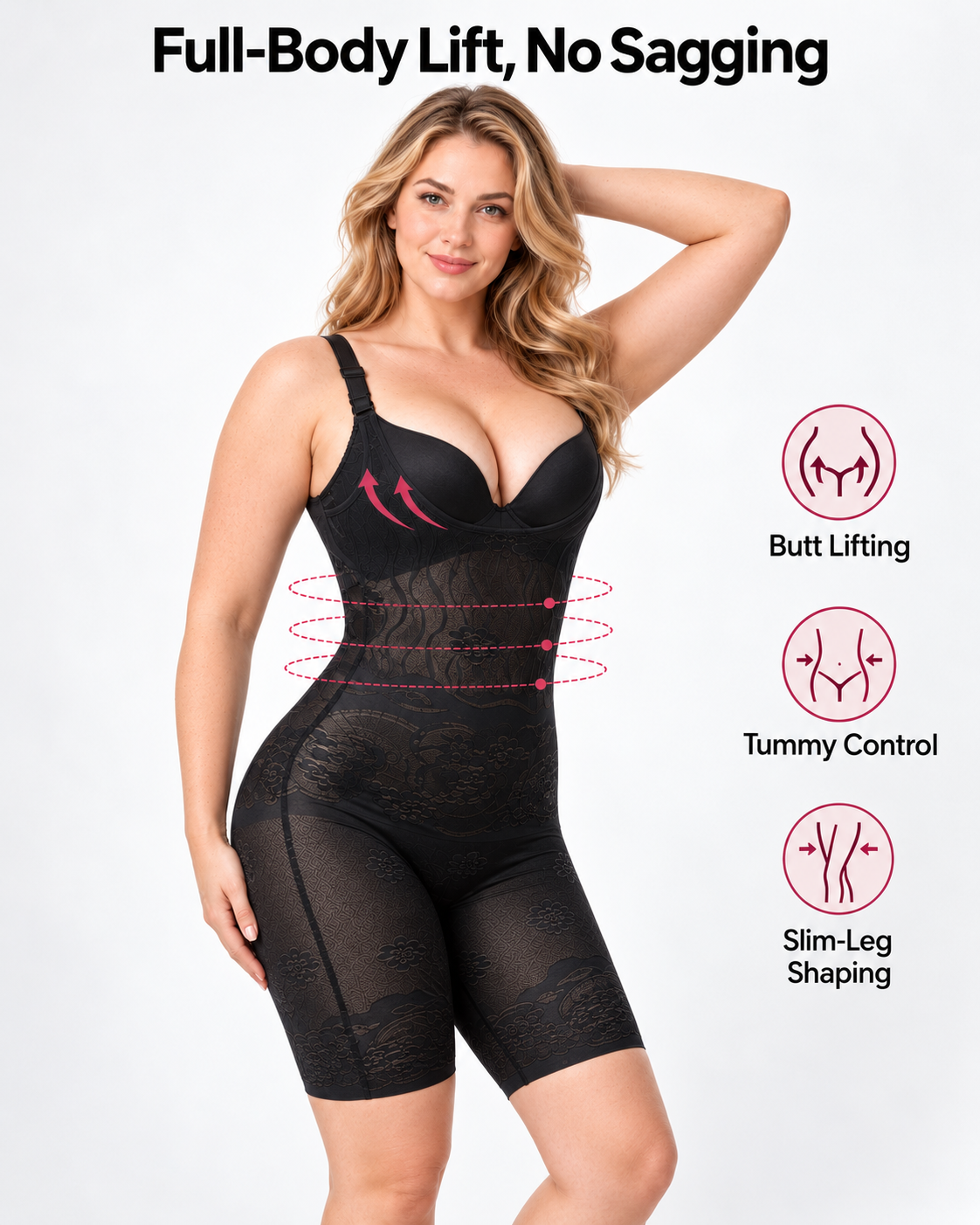 Lace Tummy Control Easy-to-Wear Bodyshaper