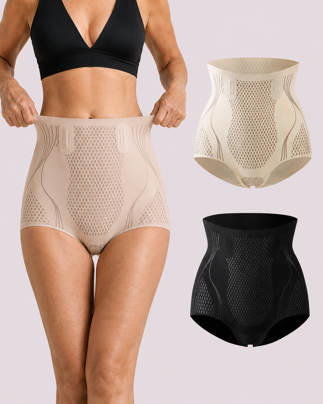 Breathable High-Waist Support Compression Briefs