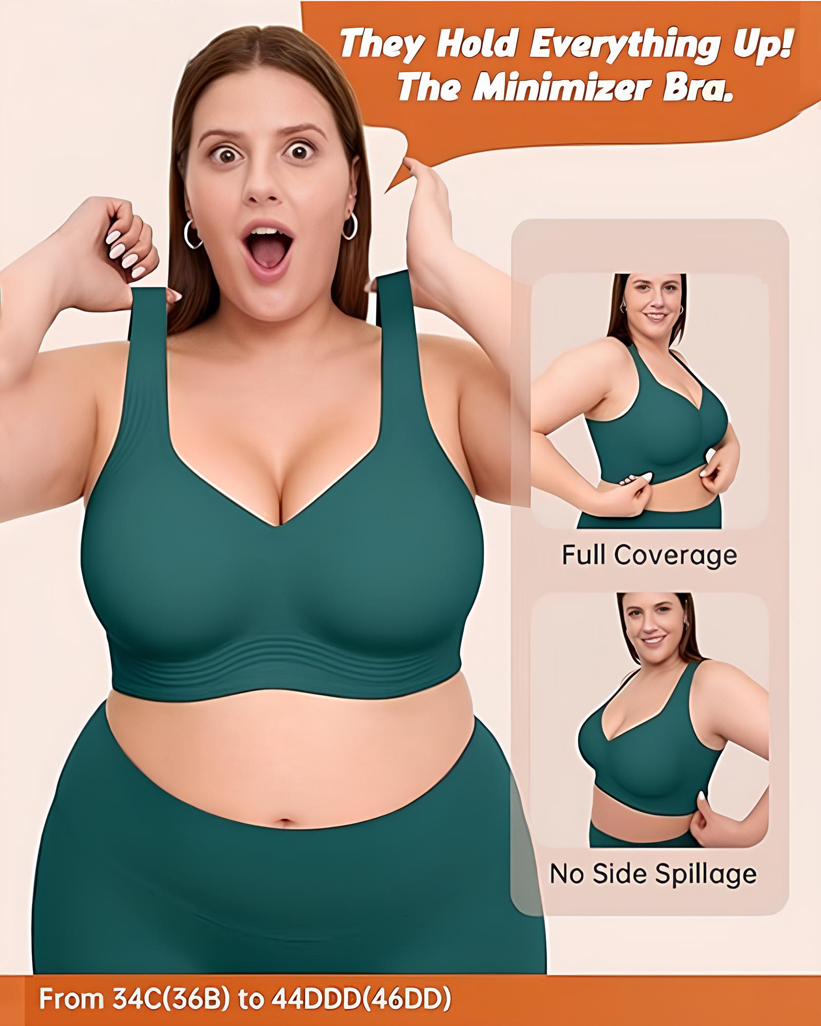 Wireless Lift Wide-Strap Seamless Jelly Support Bra