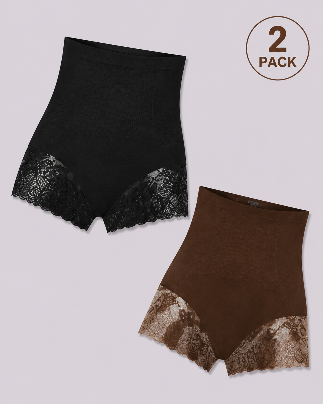 High Waist Tummy Control Shapewear Underwear Seamless Elastic Lace Panties