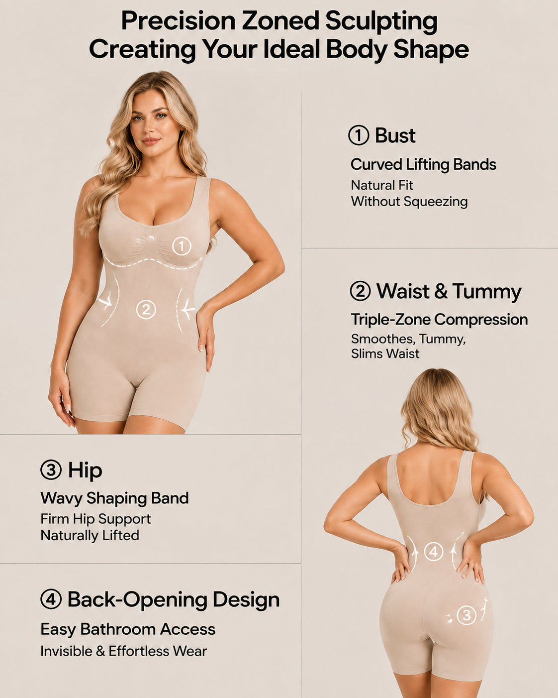 Easy-Off Drop-Seat Tummy Control Body Shaper